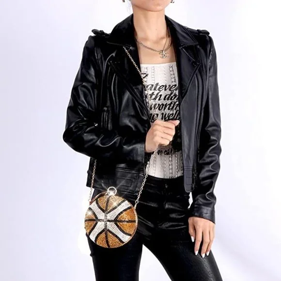 NEW BLING SWAROVSKI CRYSTAL RHINESTONE SOCCER CLUTCH HANDBAG PURSE +… - Picture 10 of 15